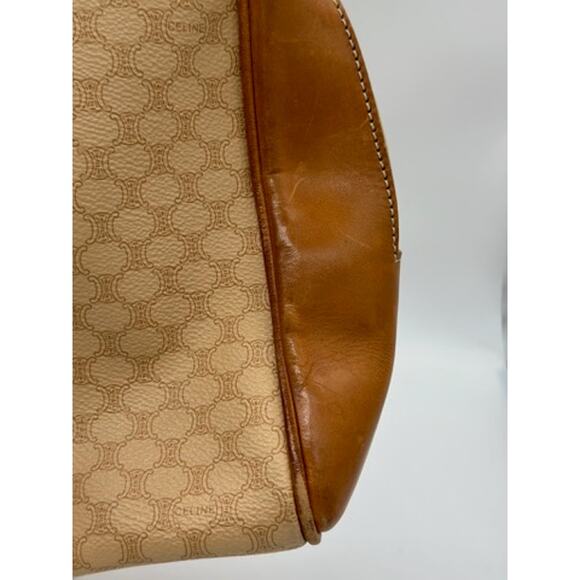 Celine "Borsa Donna" coated canvas and leather trim bowling bag*Triomphe - Picture 10 of 16